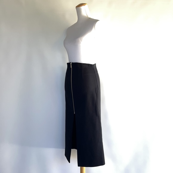 Nicholas Black Zipper Front Midi Skirt - sz 4US - Picture 3 of 7